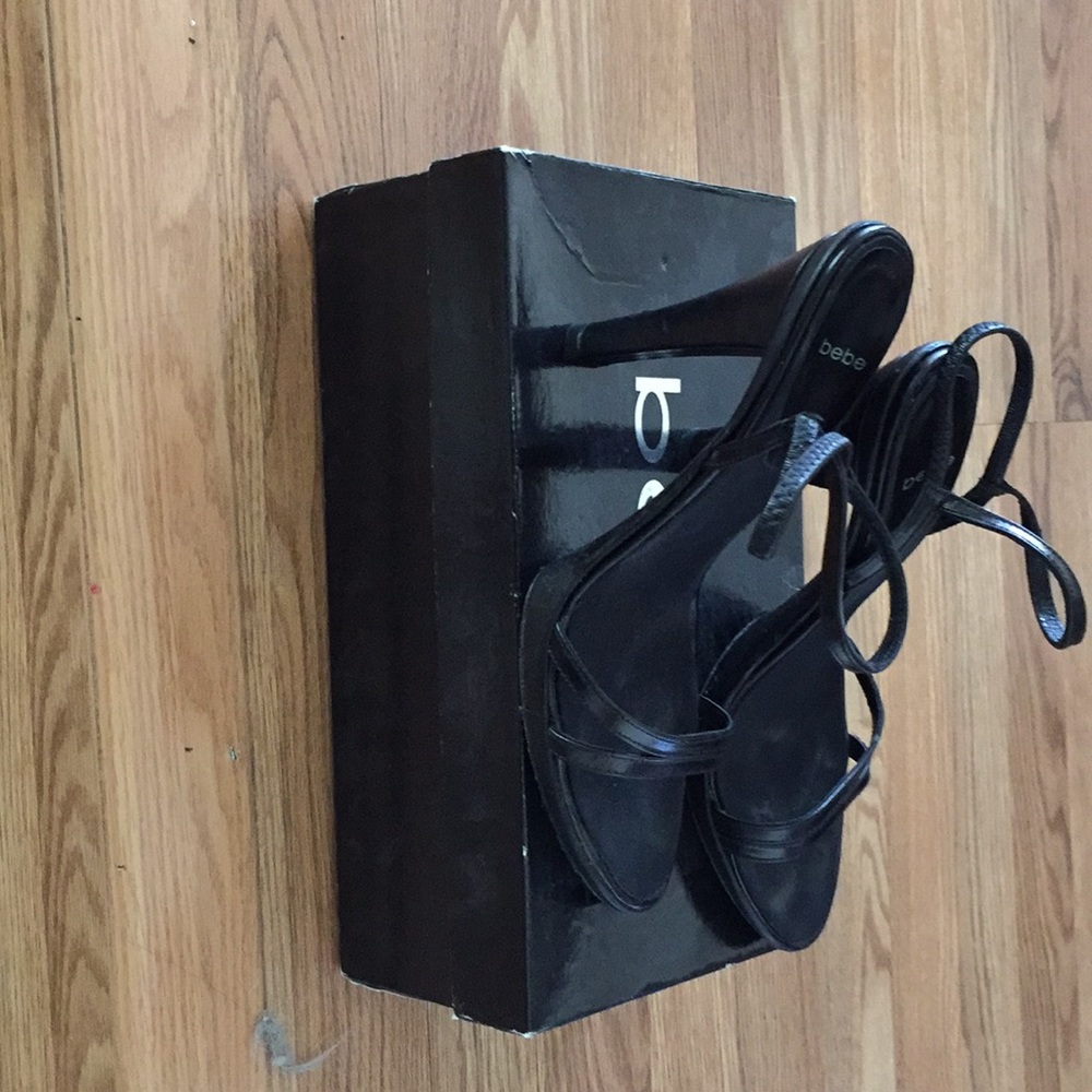 Bebe Black high heeled sandals